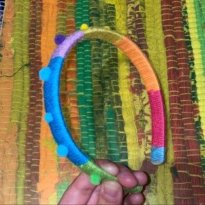 rainbow yarn headband